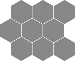 Cambia gris lappato heksagon
