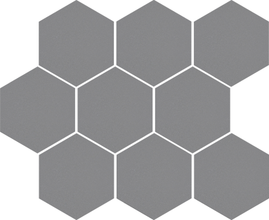 Cambia gris lappato heksagon - Mosaic
