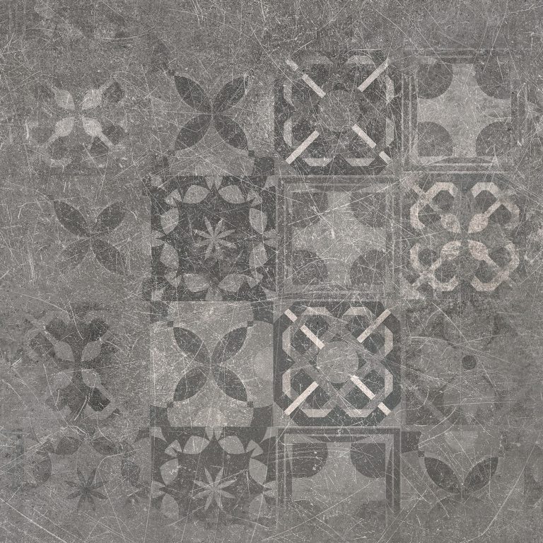 Softcement graphite patchwork polished - Dekor, Płytki ścienne, Płytki podłogowe